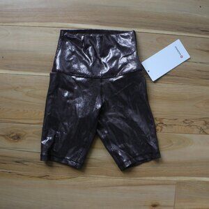 NEW Lululemon Align High Rise Shine 8" Bike Length Shorts women's 0